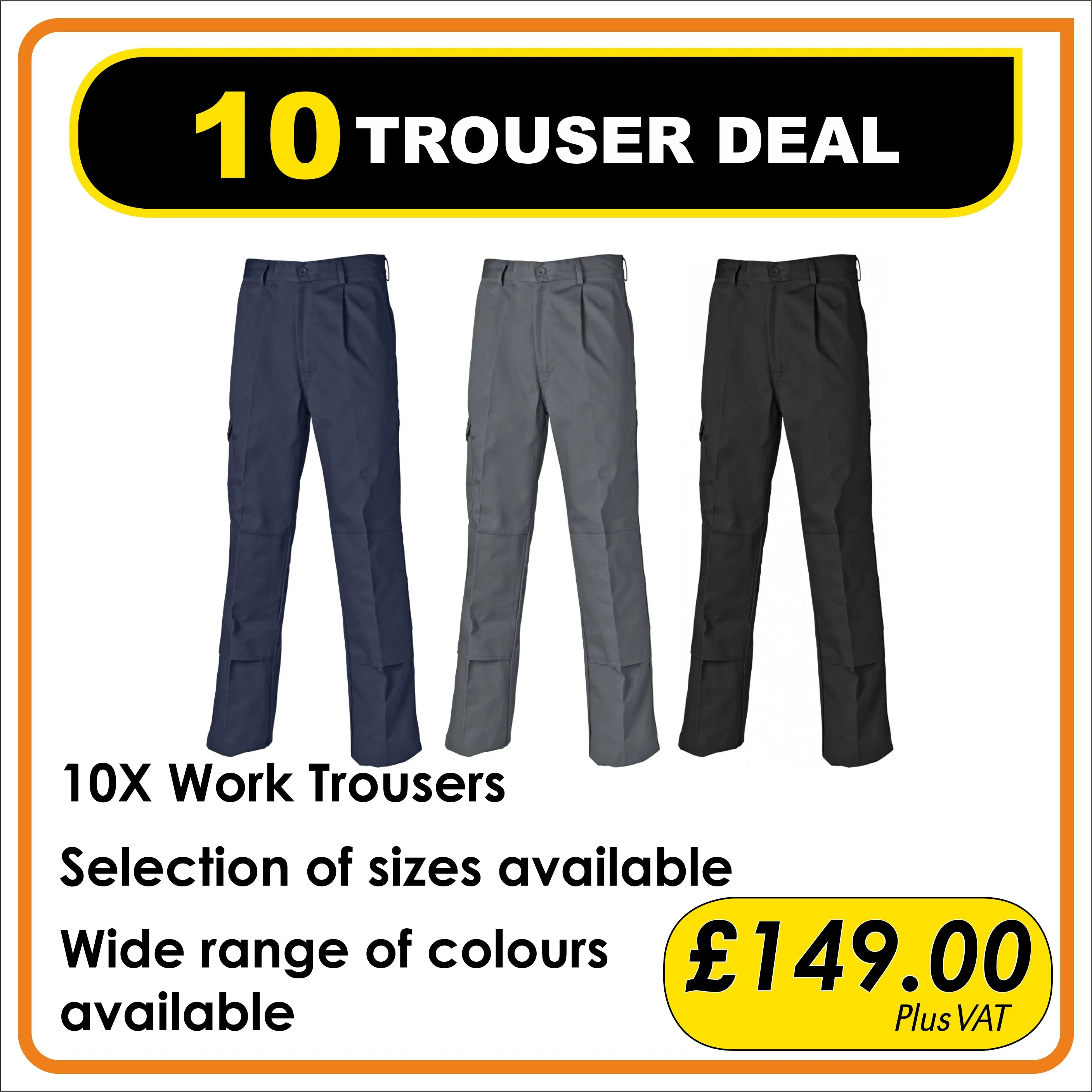 10 TROUSER DEAL - only £14.90 each