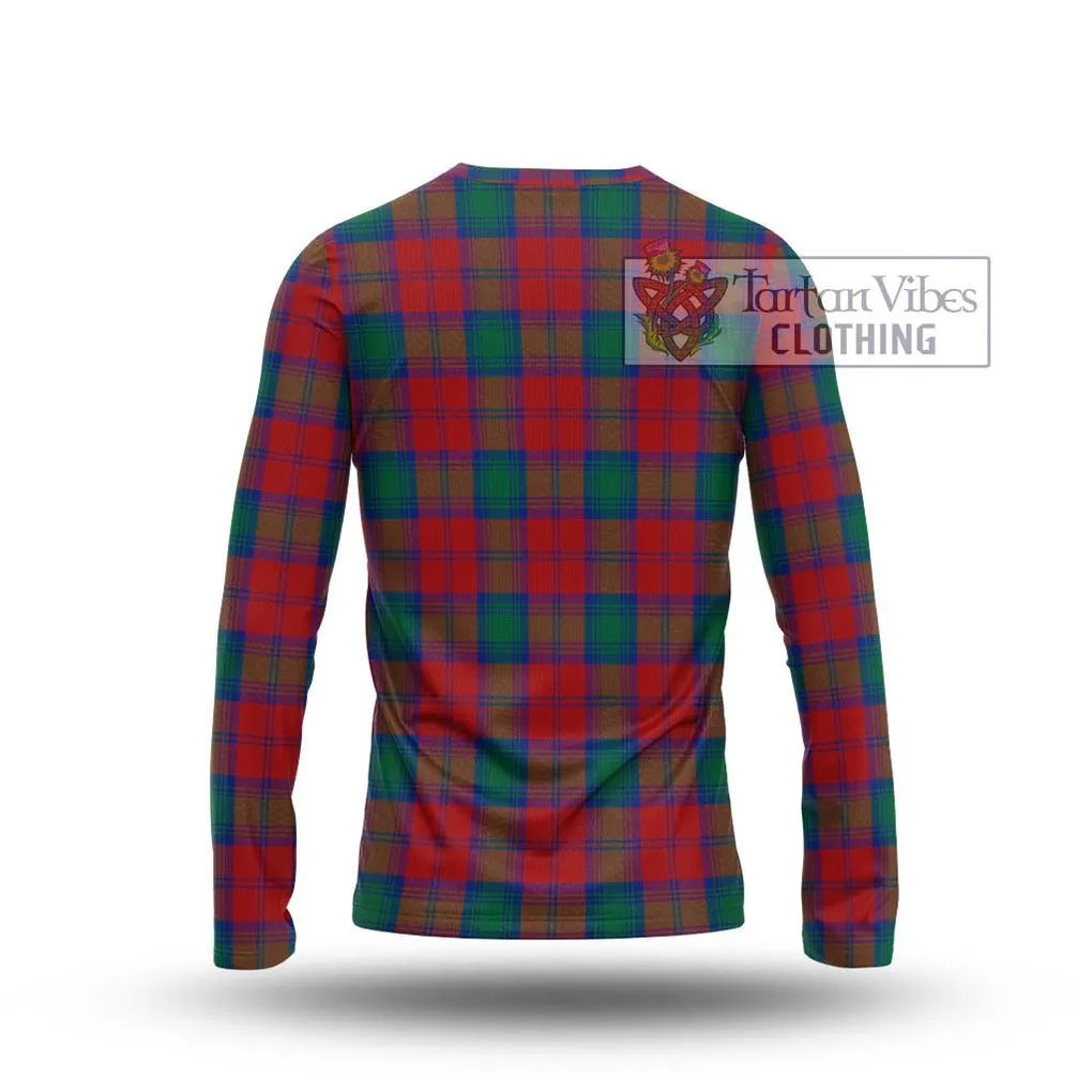 Affleck Tartan Long Sleeve T-Shirt with Family Crest DNA In Me Style