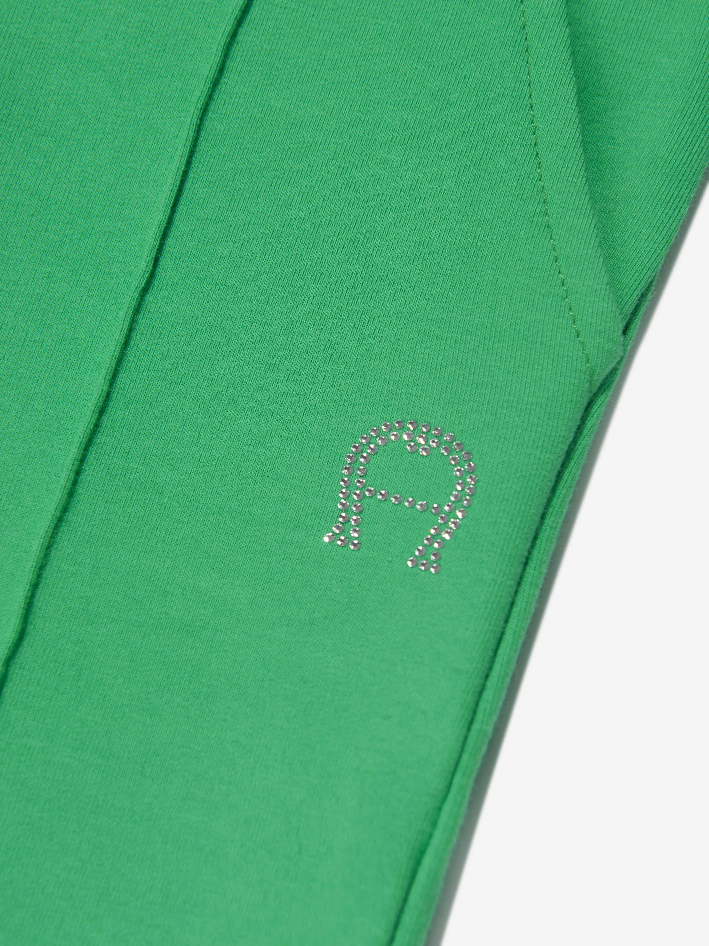 Aigner Girls Diamante Trousers in Green