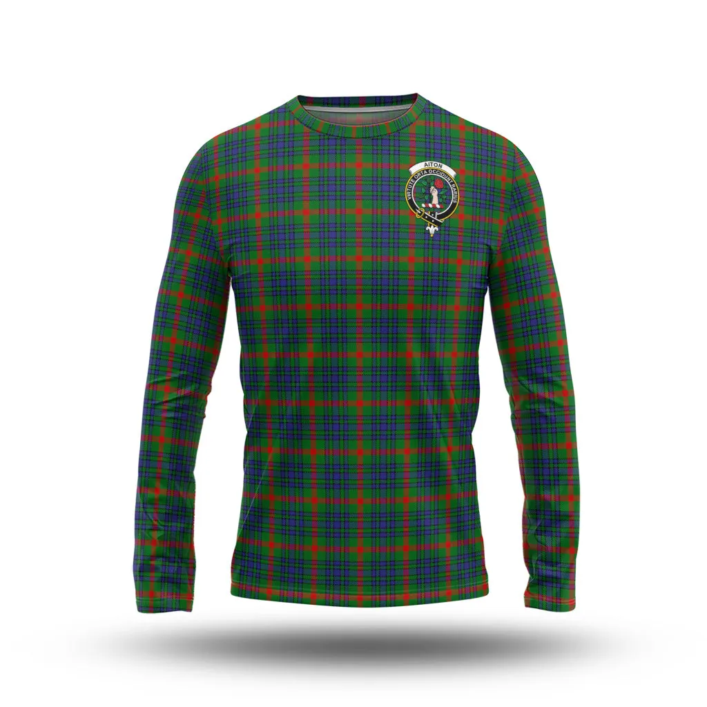 Aiton Tartan Long Sleeve T-Shirt with Family Crest