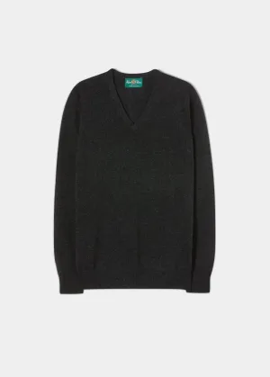 Albury Geelong Wool Jumper in Charcoal - Regular Fit