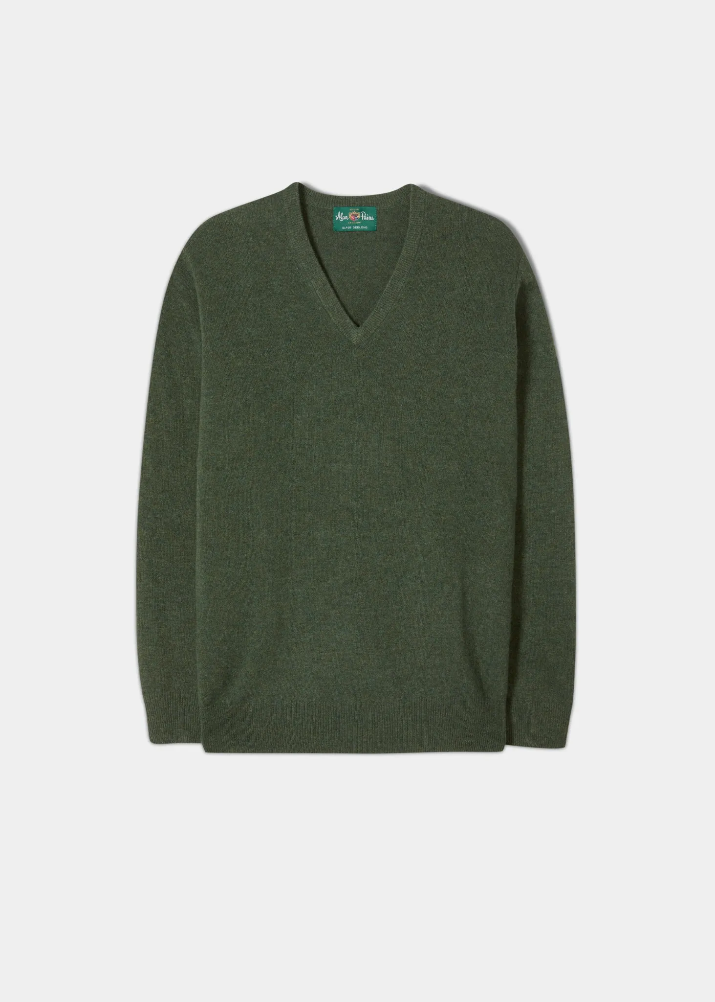 Albury Geelong Wool Jumper in Rosemary - Regular Fit