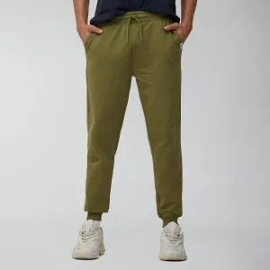 Ascent French Terry Cotton Blend Joggers Olive Green