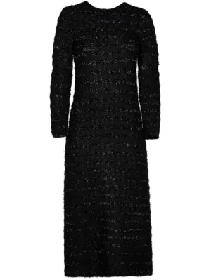 Balenciaga   Back-to-front wool blend tweed dress 