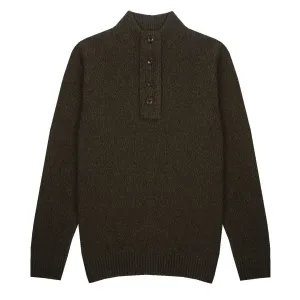 Barbour Sid Half Zip Knit Olive Marl