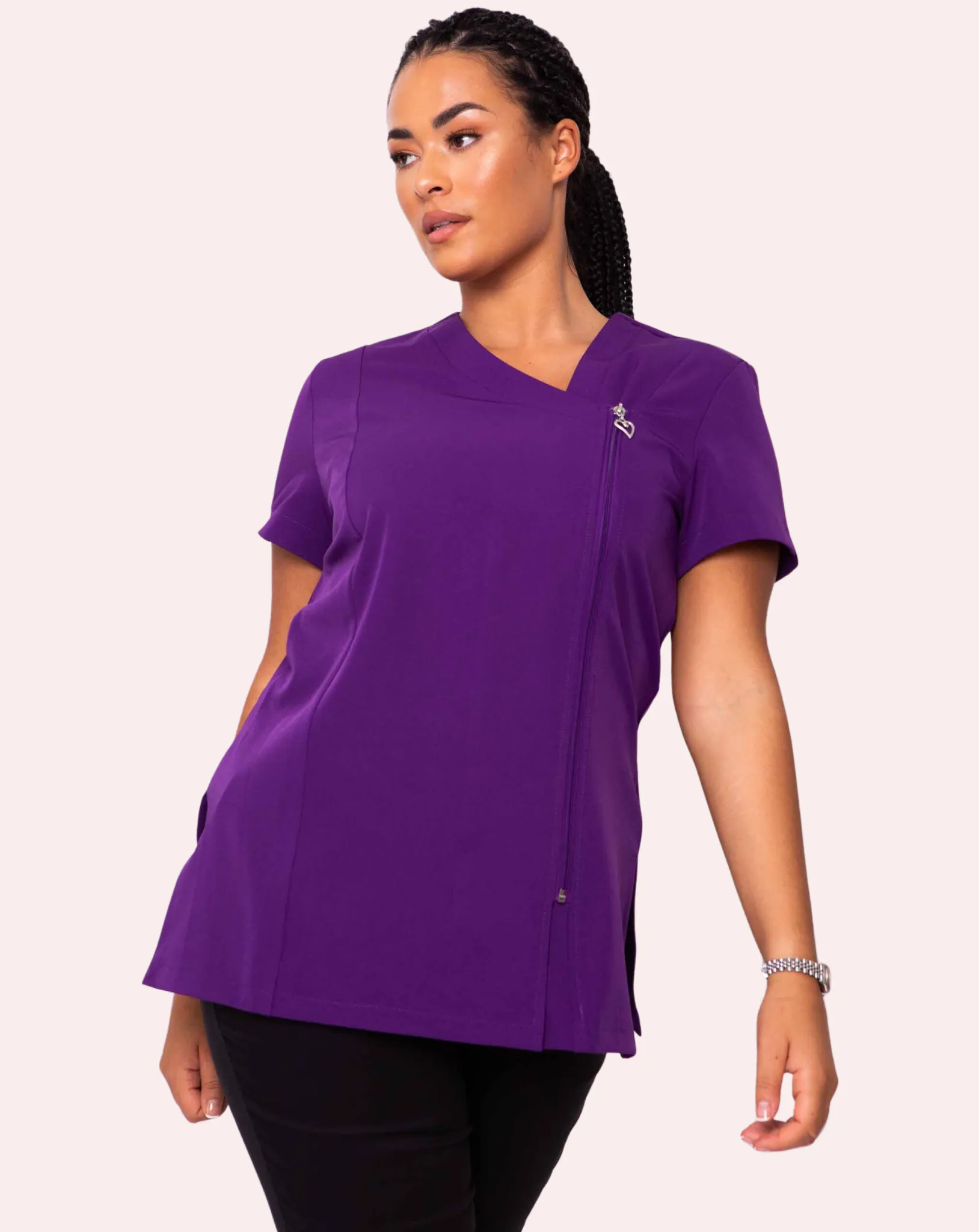 Belle Asymmetric Beauty Tunic - Purple