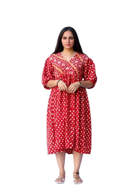 Bisini Aeroplane Red Butti Tunic