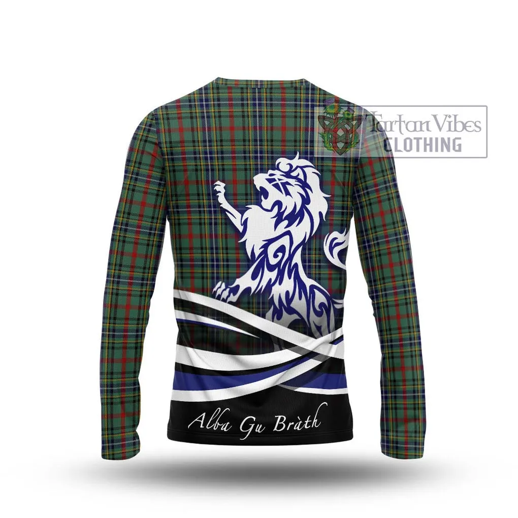 Bisset Tartan Long Sleeve T-Shirt with Alba Gu Brath Regal Lion Emblem