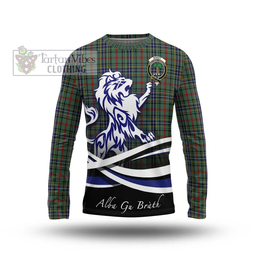 Bisset Tartan Long Sleeve T-Shirt with Alba Gu Brath Regal Lion Emblem