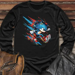 Blue Speedster Hedgehog Long Sleeve