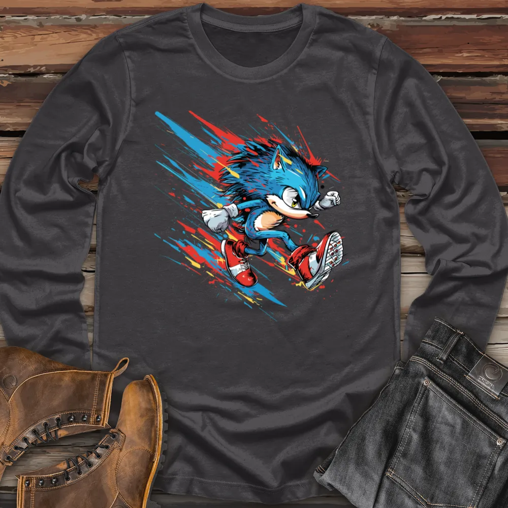 Blue Speedster Hedgehog Long Sleeve