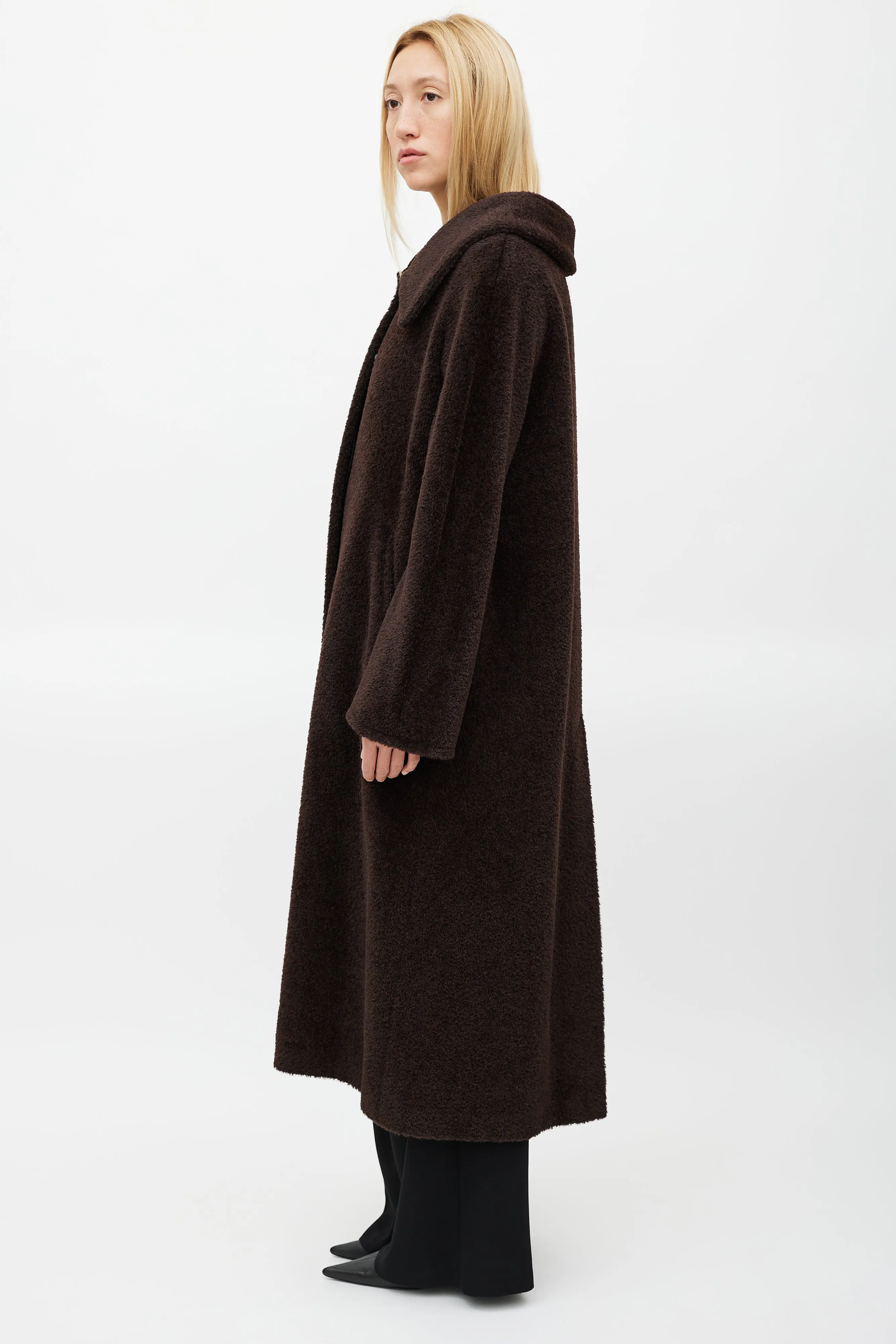 Brown Alpaca Wool Coat