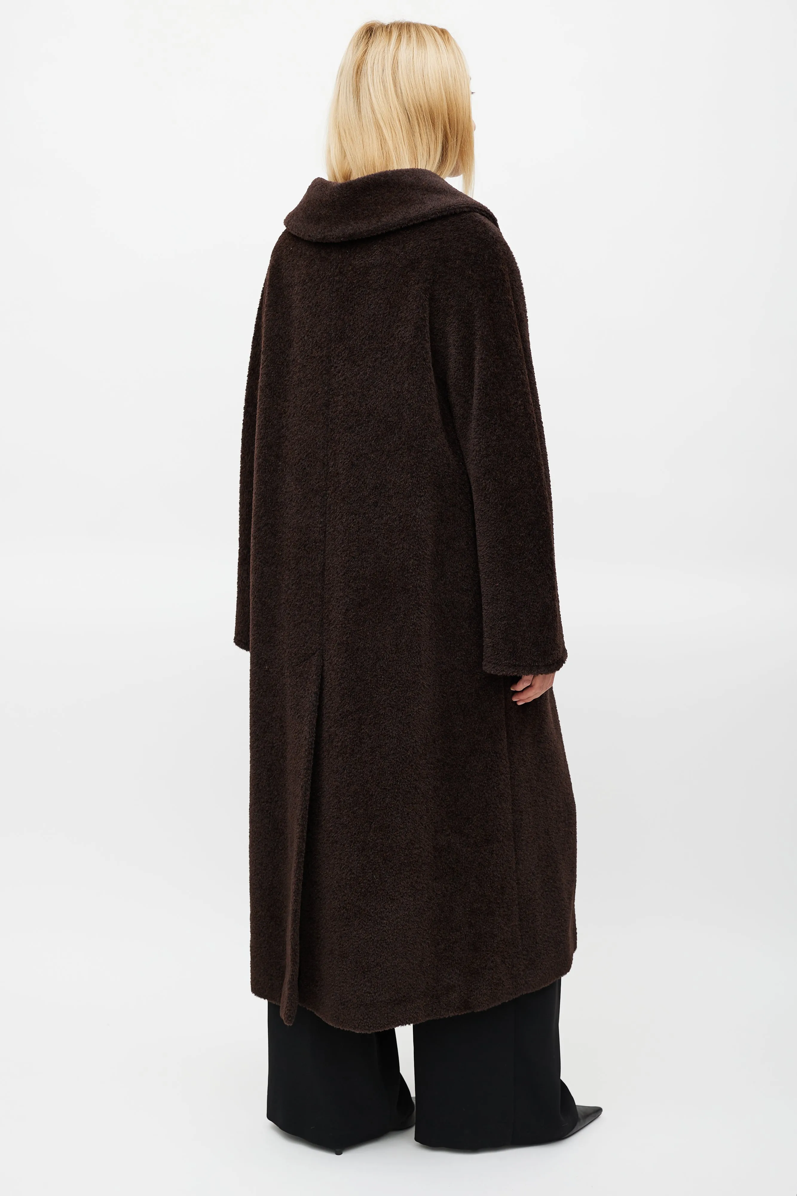 Brown Alpaca Wool Coat