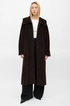 Brown Alpaca Wool Coat