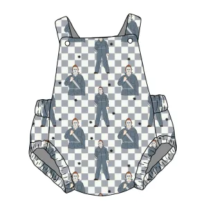 Checkered M!ke Unisex Baby Romper