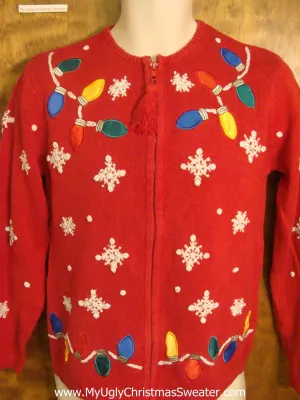 Christmas Lights Galore Tacky Xmas Party Sweater