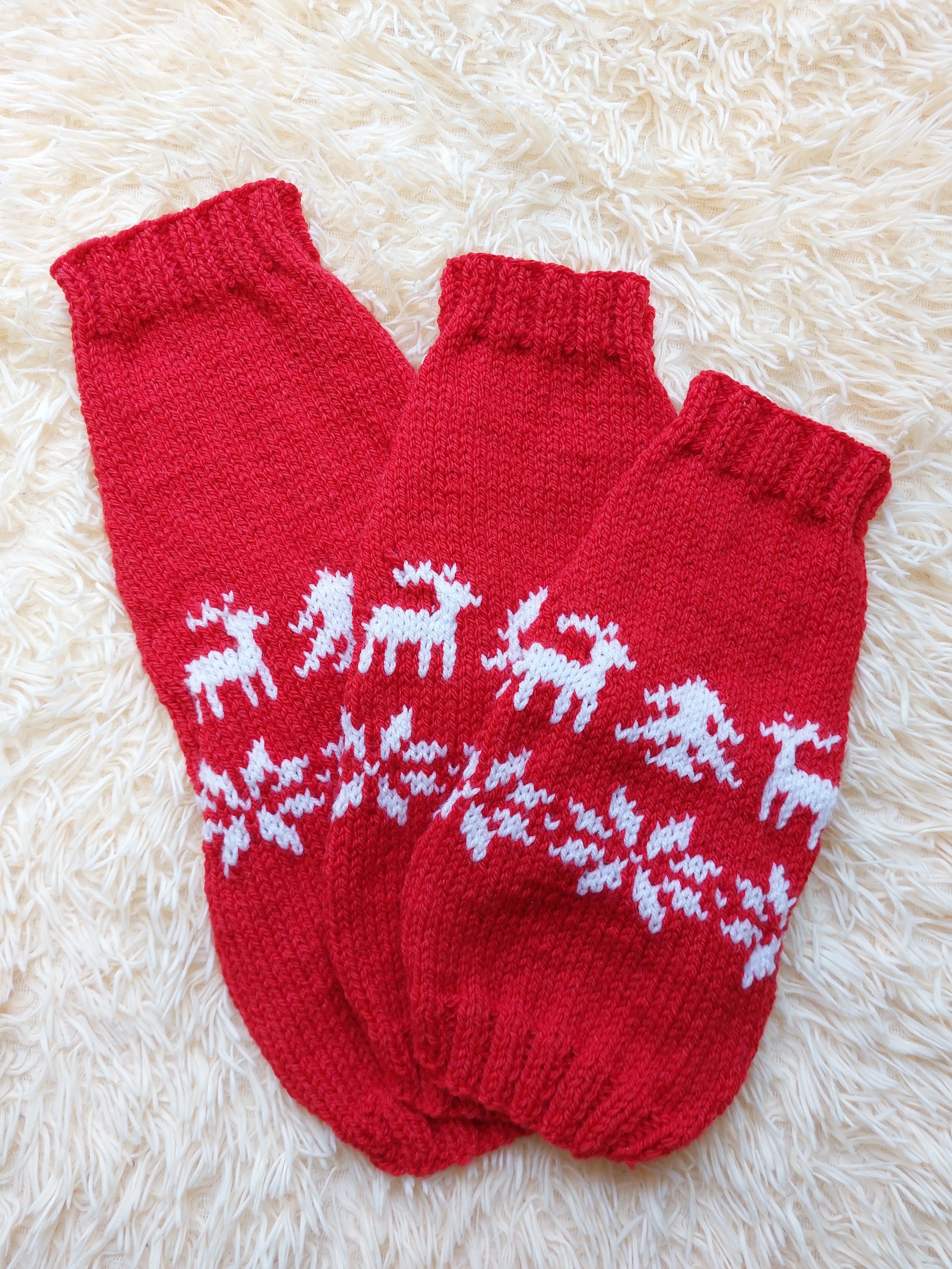 Christmas wool sweater with deer and snowflakes for a small dog, sweater deer for dog, christmas sweater with deer for little dachshund