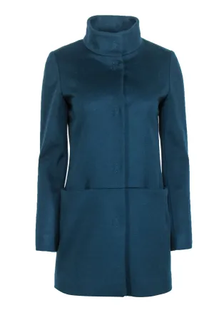 Cinzia Rocca - Teal Wool & Cashmere Blend Coat Sz 2