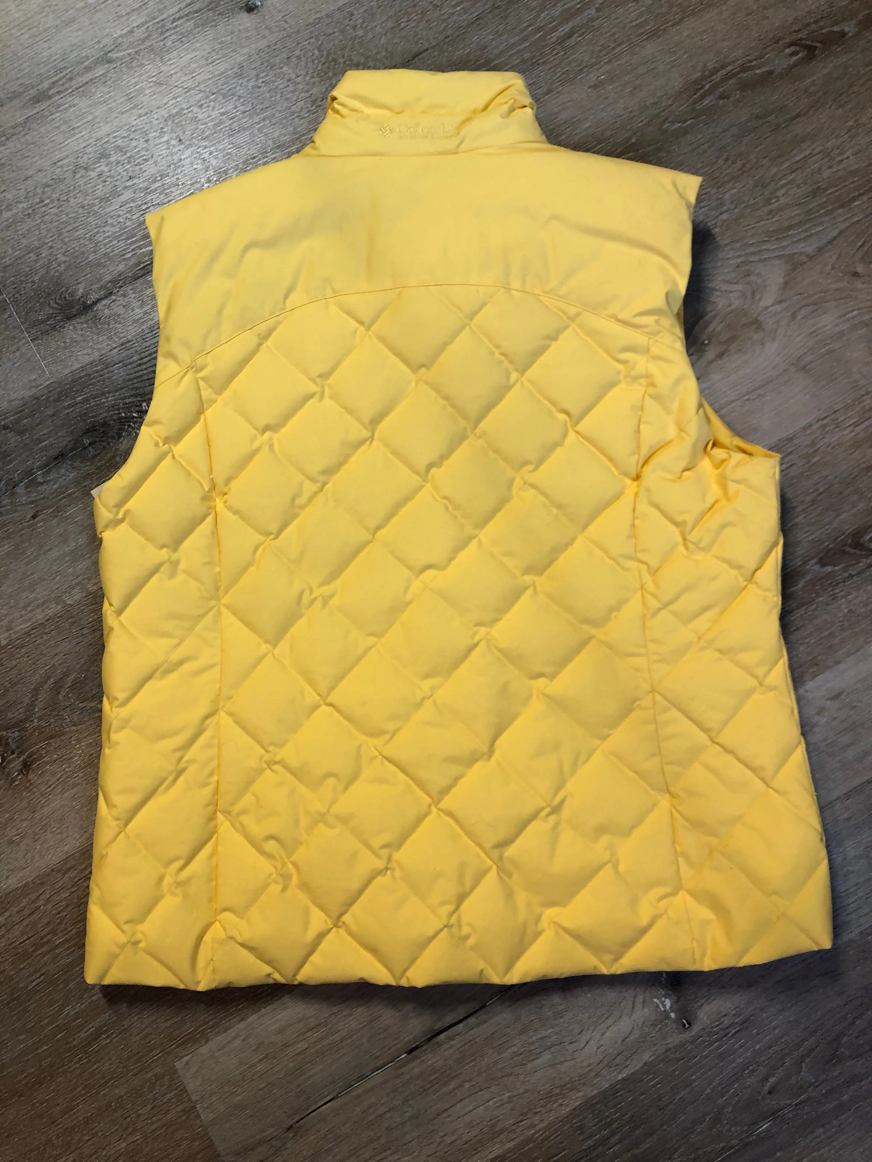 Columbia Pale Yellow Down Filled Puffer Vest