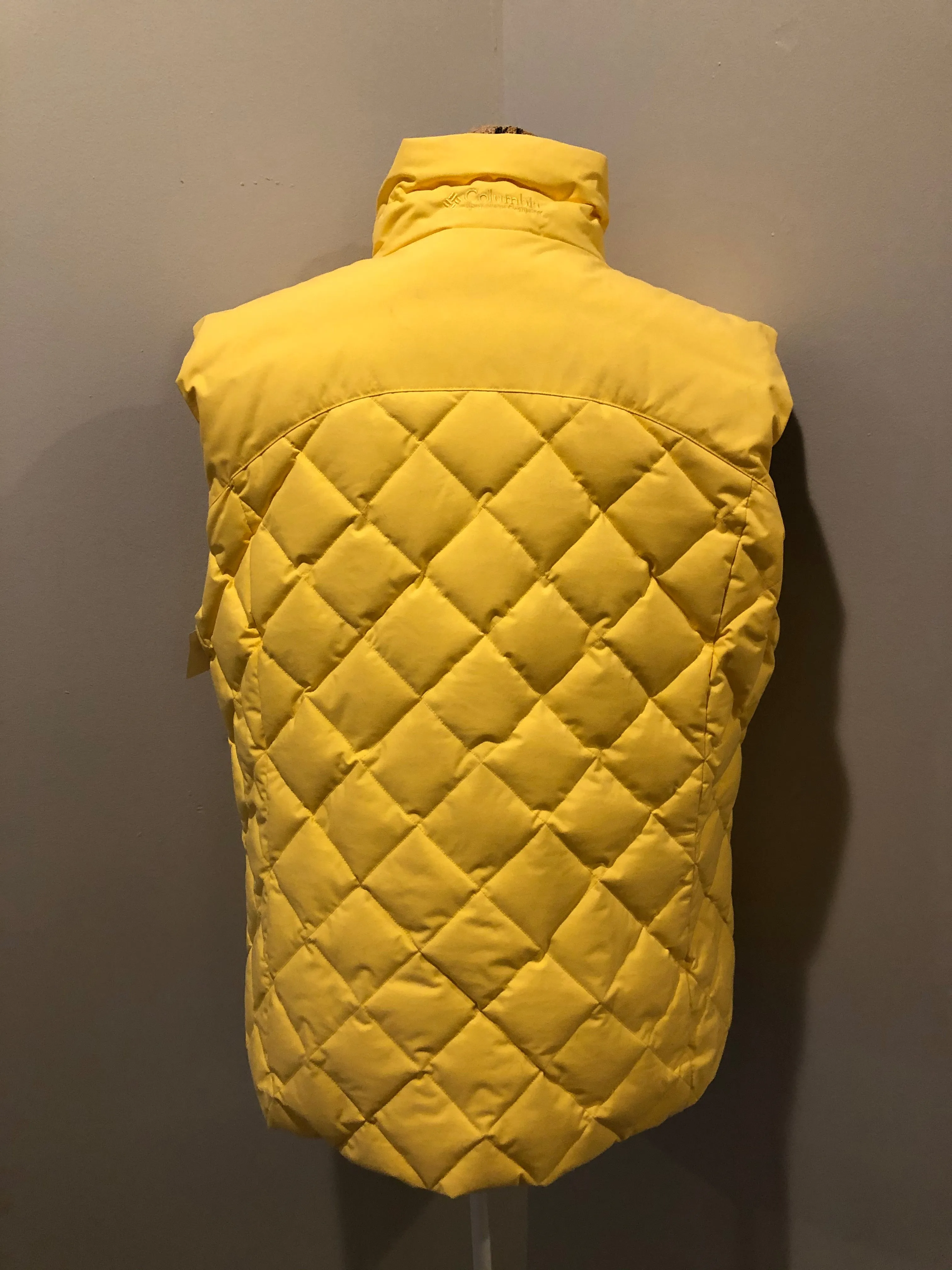 Columbia Pale Yellow Down Filled Puffer Vest