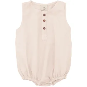 COPENHAGEN COLORS Soft Pink Classic Crisp Poplin Romper