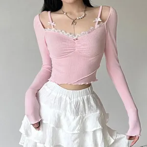 Coquette Pink Long Sleeve Tee