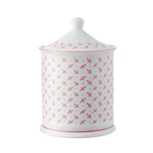 Cotton Wool Jar Pink Sprig