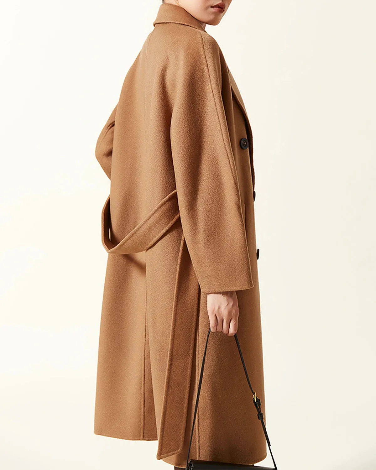 Double-breasted Belted Wool Coat