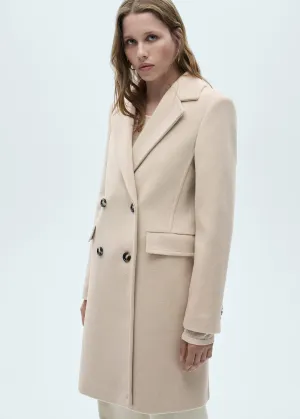 Double-breasted wool coat - Light/pastel Gray