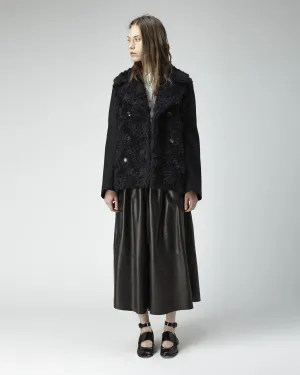 Edge Fur Peacoat