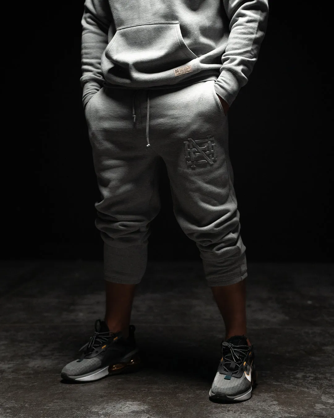 EMBOSSED CHAMP JOGGERS-GREY