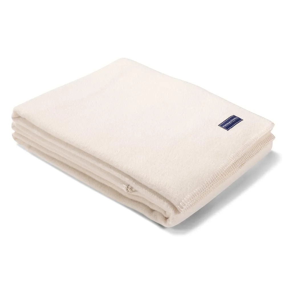 Factory Second Pure & Simple Wool Blanket - Bone/White