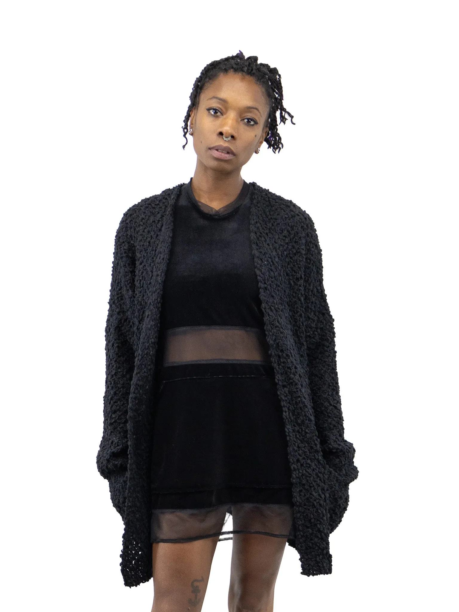 Gigi Oversized Sweater (Black) FOXBLOOD