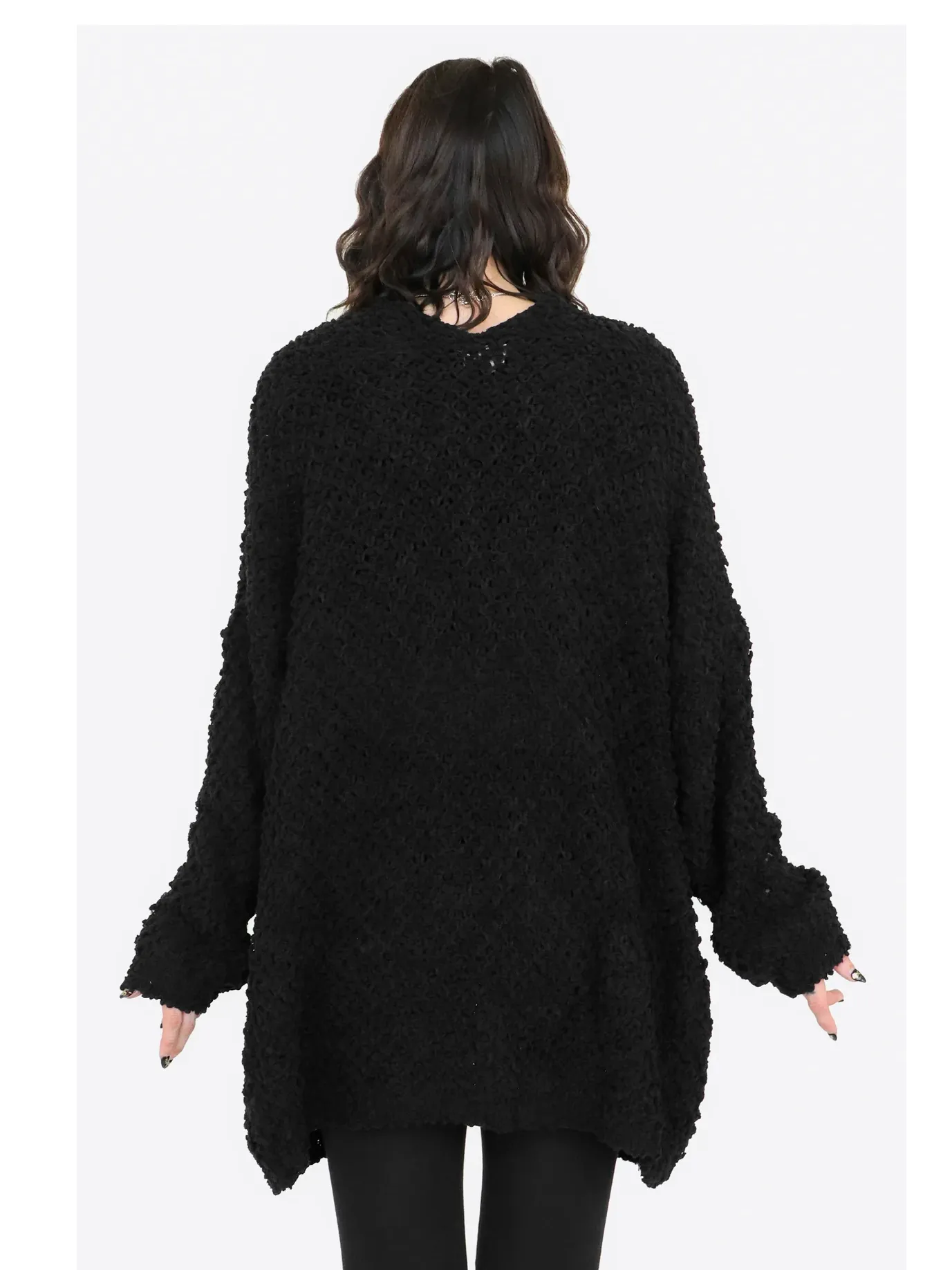 Gigi Oversized Sweater (Black) FOXBLOOD