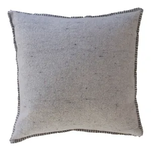 GREY MERINO WOOL BLEND CUSHION 55cm