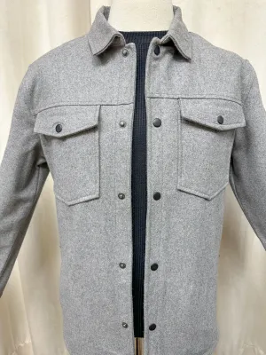 Grey Wool Shacket- Men