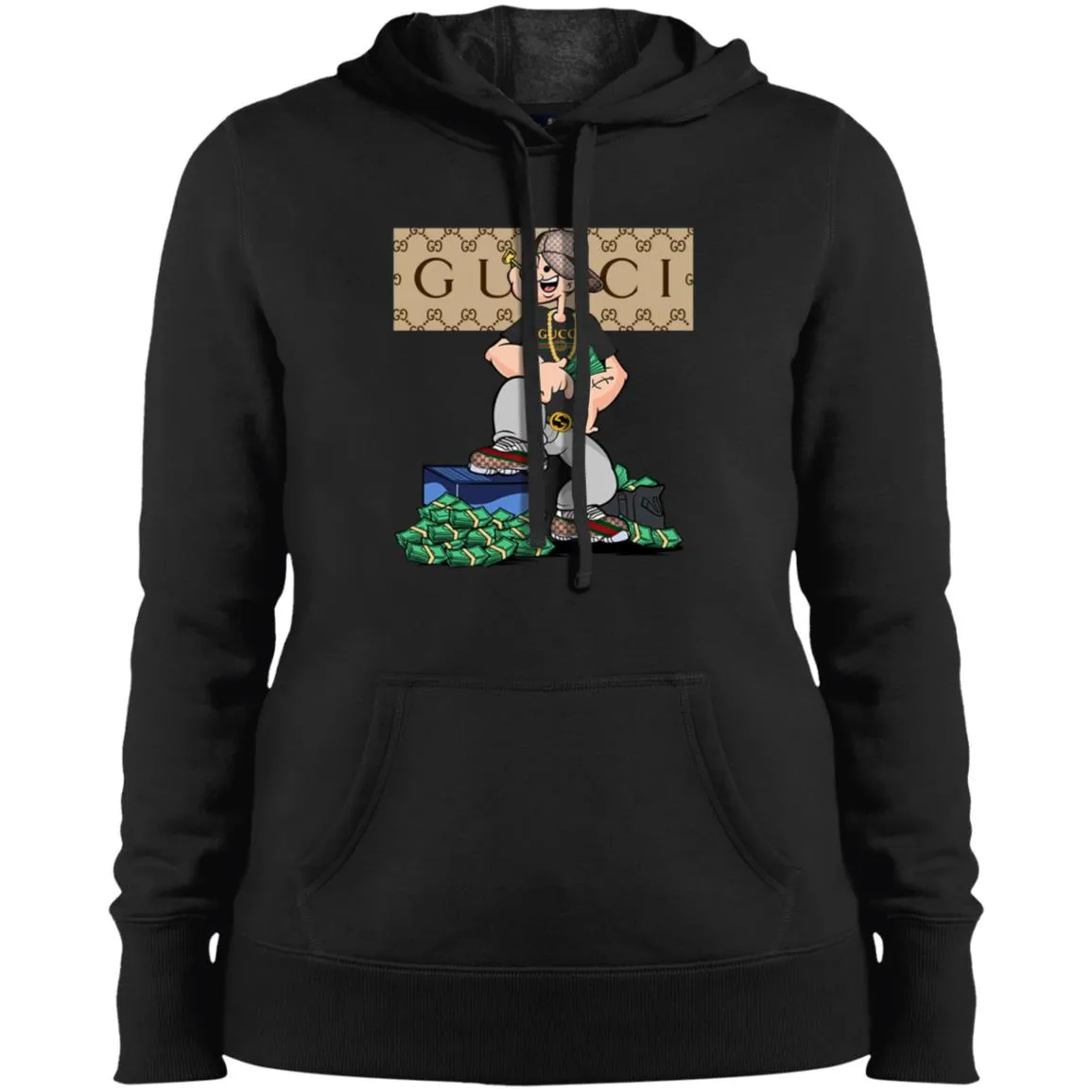 Gucci Cartoon T-shirt Women Hooded Sweatshirt