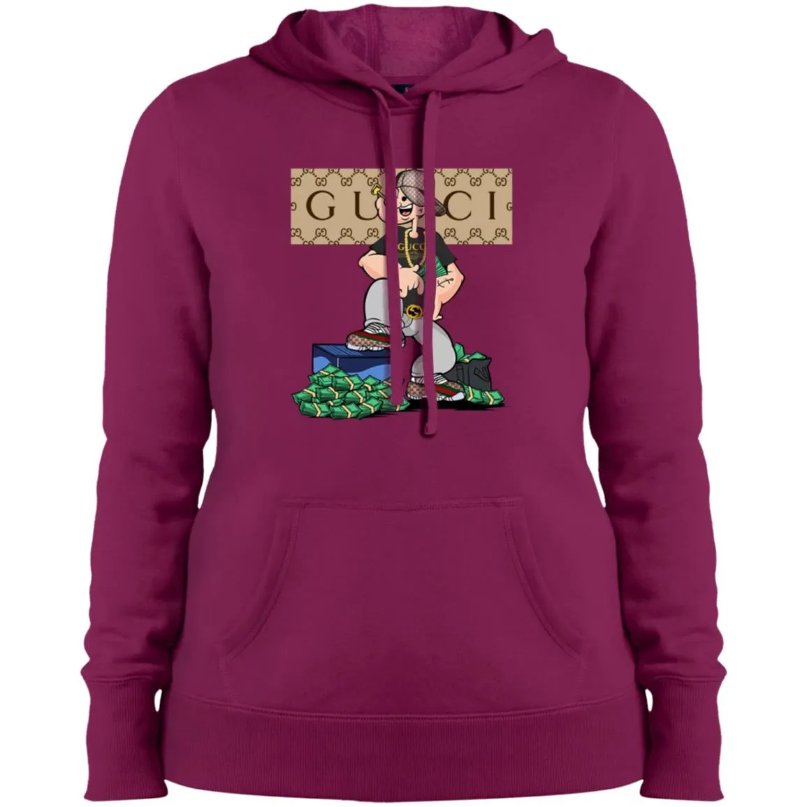 Gucci Cartoon T-shirt Women Hooded Sweatshirt