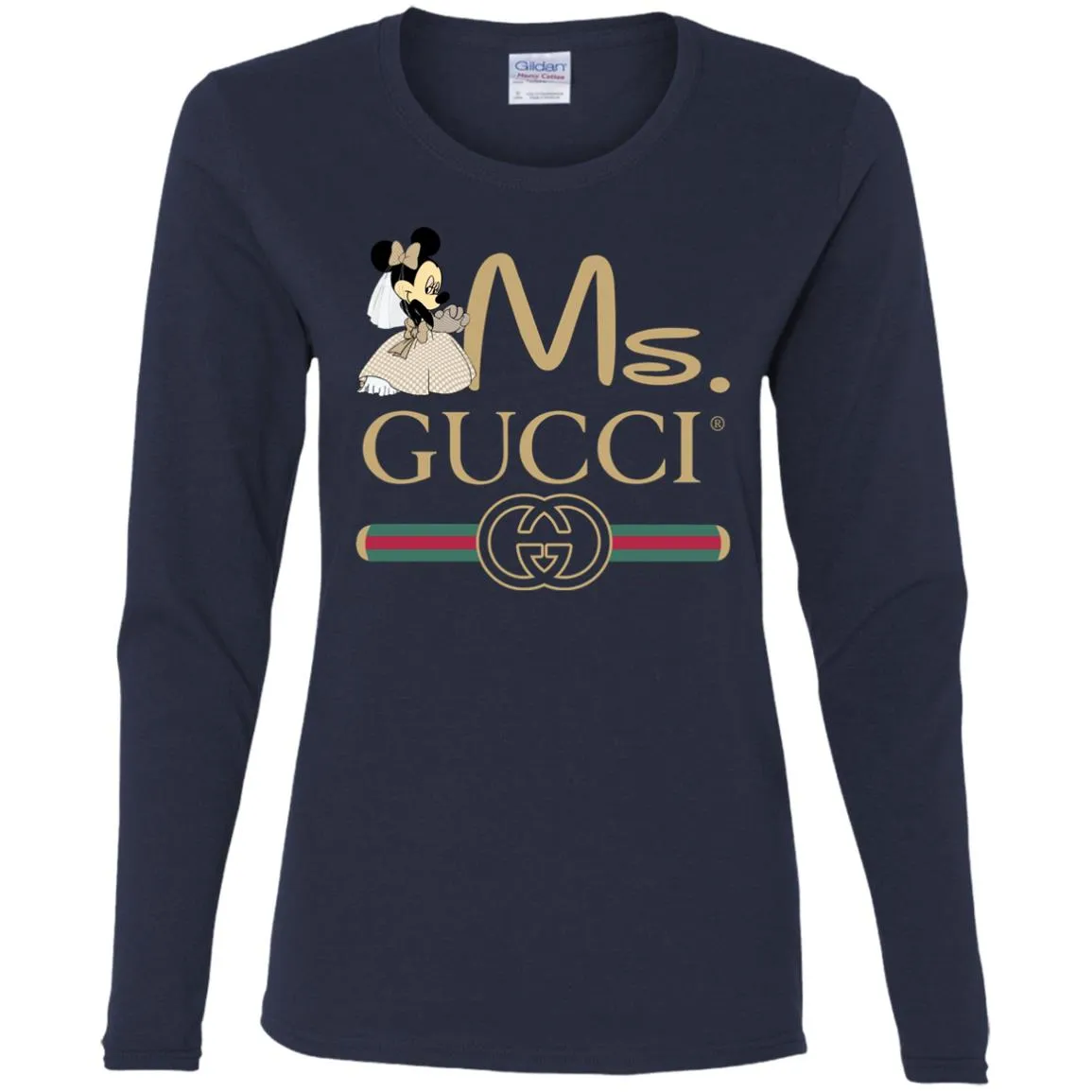 Gucci Couple Disney Ms Minnie Valentine's Day T-shirt Women Long Sleeve Shirt