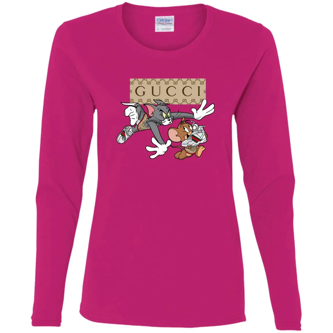 Gucci Tom And Jerry Cartoon T-shirt Women Long Sleeve Shirt