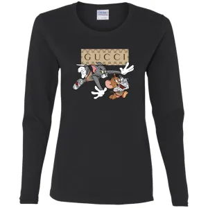 Gucci Tom And Jerry Cartoon T-shirt Women Long Sleeve Shirt