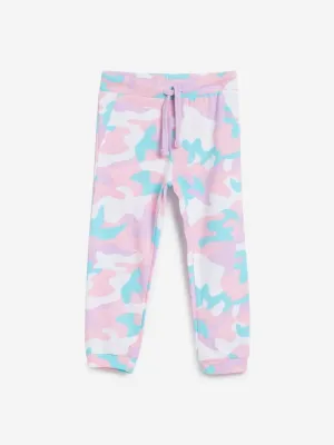 HOP Kids Lilac Camouflage Print Joggers