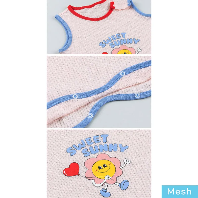 Kids Cotton Cool Mesh Sleeping Vest - Sweet Sunny