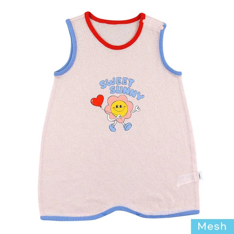 Kids Cotton Cool Mesh Sleeping Vest - Sweet Sunny