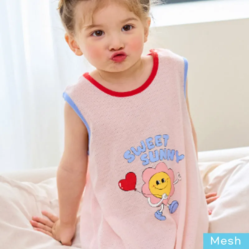 Kids Cotton Cool Mesh Sleeping Vest - Sweet Sunny