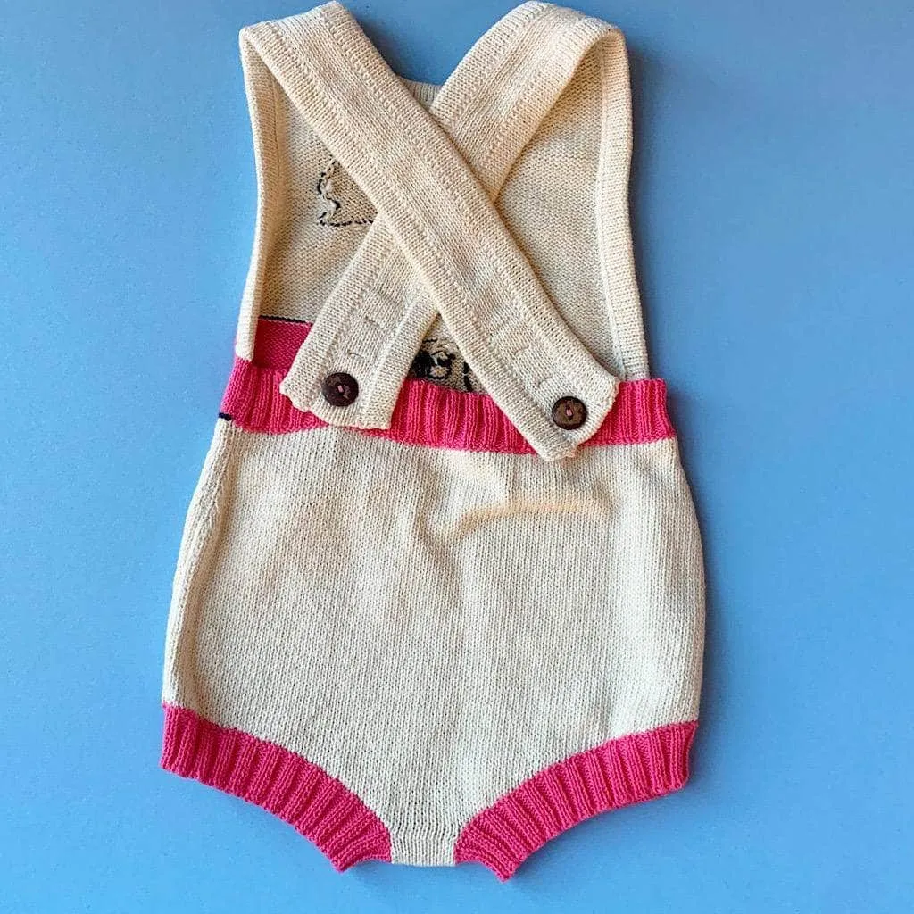 Knit Baby Sleeveless Romper - Girl Power