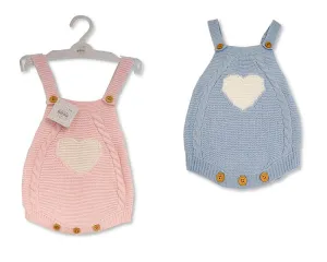 Knitted Baby Romper - Heart (0-3 and 3-6 Months) (PK6) Bw-10-1225