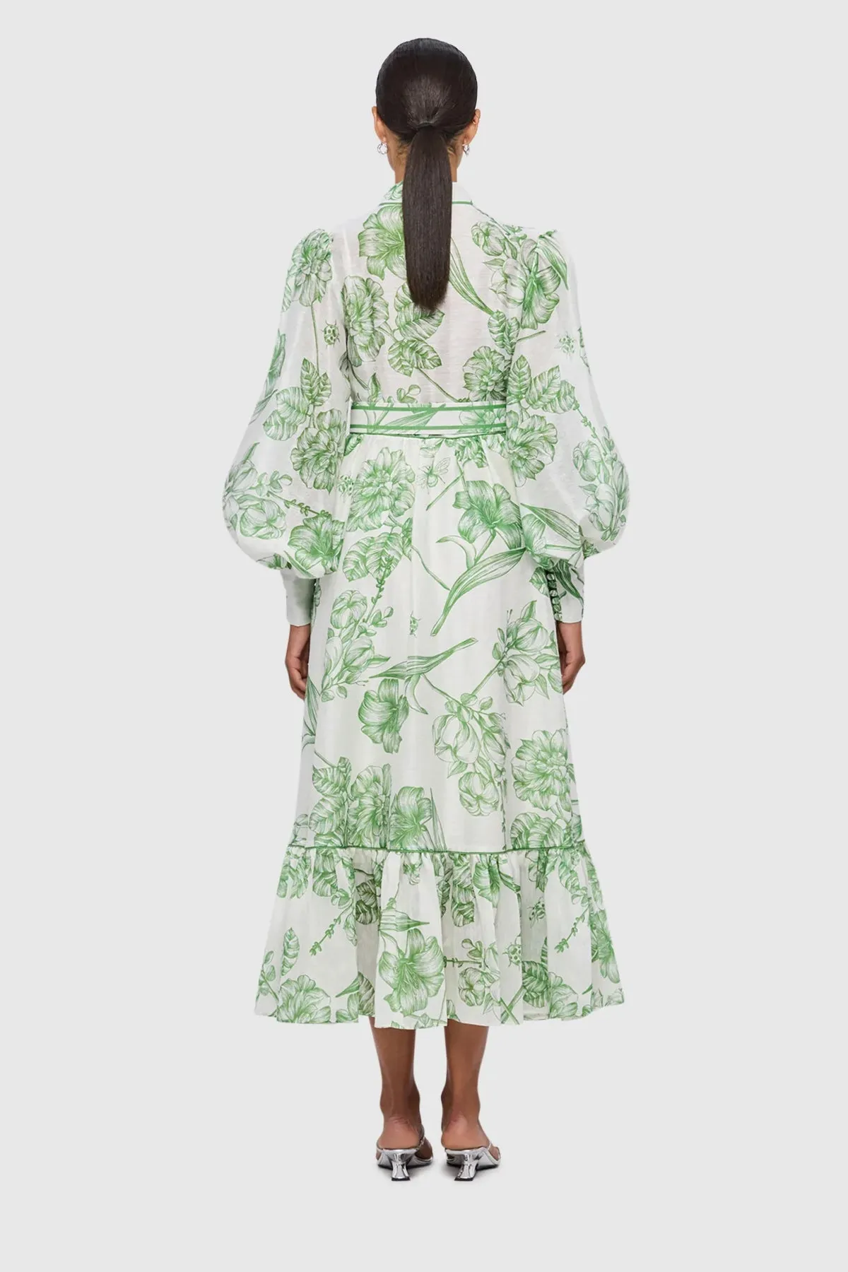 Leo Lin Stephania Midi Dress - Celadon