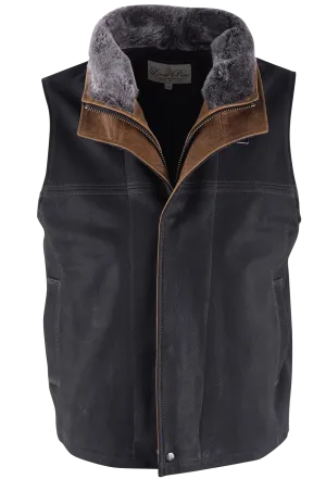 Lone Pine Leather Trekker Vest - Black