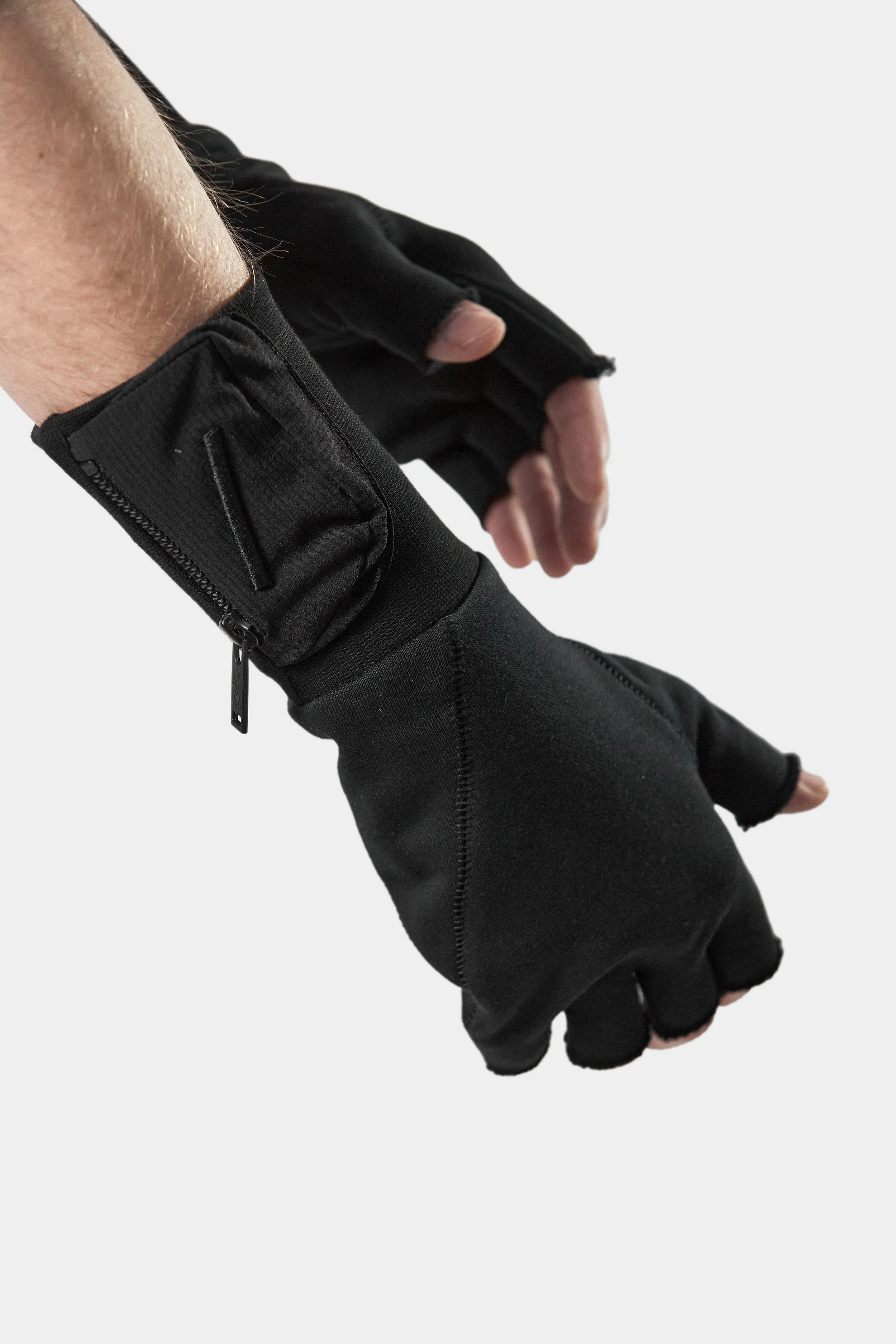 Long cotton half finger gloves